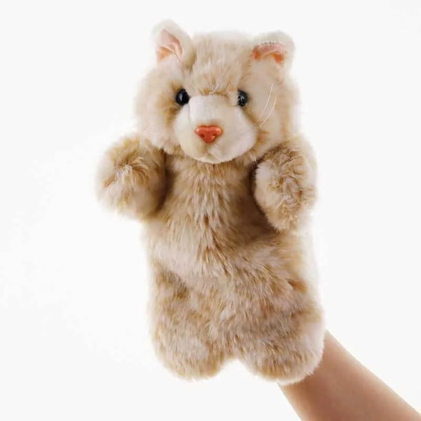 Marionnette Chat Douce – Jeu De Rôle Et Histoires, Peluche 26 Cm, Tissu Hygiénique, Dès 3 Ans