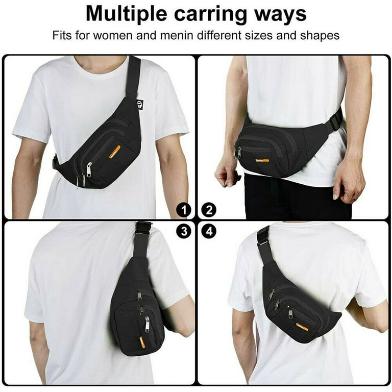 Man Waist Bag Pack Travel Sports Male Fanny Pack Large Wallet Phone Belt Bag  Pouch Men's Shoulder Hip Bag 4 Pockets - AliExpress