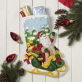 thumbnail image 4 of Bucilla Felt Stocking Applique Kit 18" Long-Santa's Grand Sleigh, 4 of 6