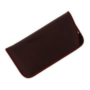 1 Pack Soft Faux Leather Slip In Eyeglass Case, Fits Medium to Large Frames, Burgundy