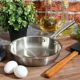 thumbnail image 3 of Babish 131313.01R 8 in. Stainless Steel Tri-Ply Double Riveted Frying Pan, Silver, 3 of 5
