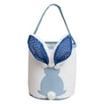 thumbnail image 2 of KUAZOU Personalized Easter Basket,Earmouse Easter Bunny Baskets with Lights for Boys and Girls,Large Kids Easter Bucket Tote for Spring Egg Hunts Party Storage-Blue, 2 of 7