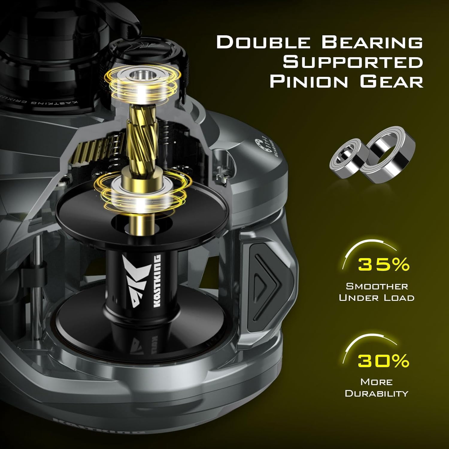 KastKing Skeet Reese Icon Baitcasting Reels - AutoMag Dual Braking System Fishing Reel, 7oz Lightweight Aluminum Frame,17.6 Lb Carbon Drag,11 + 1 Stainless Steel BB,7.2:1 Gear Ratio, TPE Handle Knobs