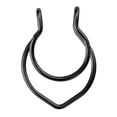 thumbnail image 2 of QIQUWOHUL Fake Nose Rings Hoops V Shape Nose Rings Clip On Circle Fake Nose Piercing Jewelry Nose Jewelry For Women Men, 2 of 3