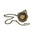 thumbnail image 2 of Reloj de bolsillo vintage con escalas de números romanos, accesorio de moda de regalo con cadena para marrón, 2 of 9