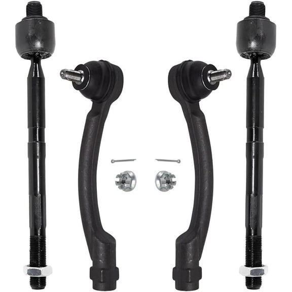 Detroit Axle - Front Inner & Outer Tie Rods Assembly Replacement for 2014 2015 2016 2017 2018 Kia Forte Forte5 Koup - 4pc Set