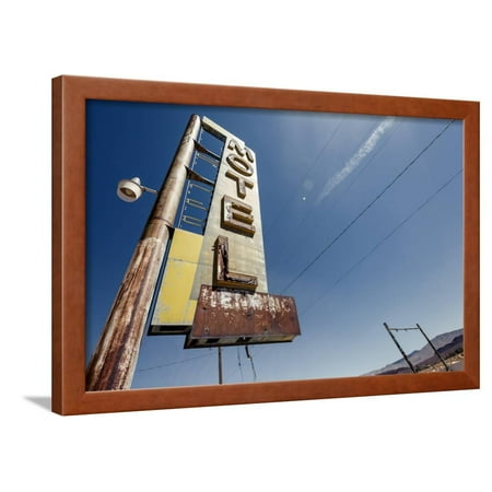 - Hotel Sign Ruin along Historic Route 66 Framed Print Wall Art By Andrew Bayda