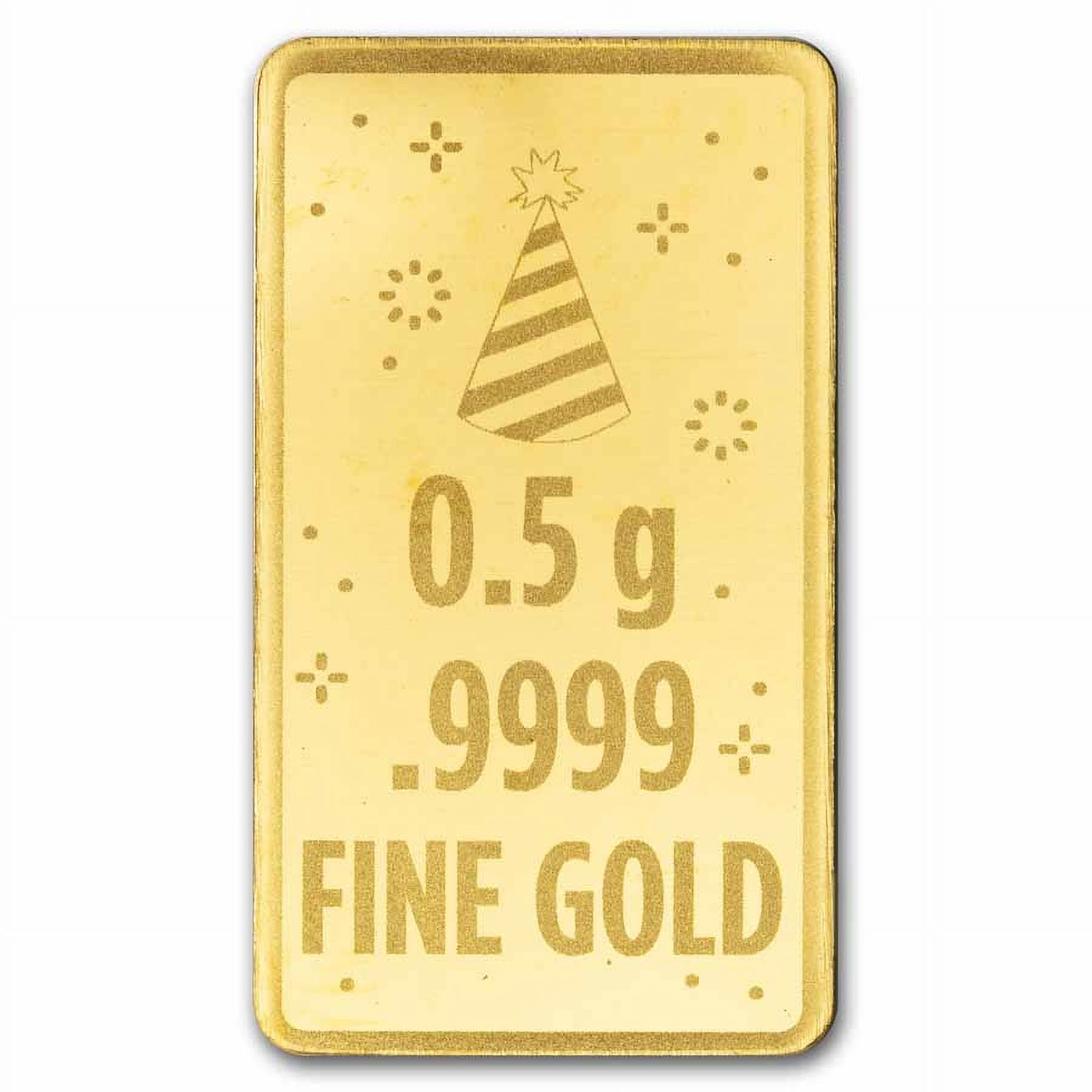 1/2 gram Gold Bar - Happy Birthday (Confetti Card TEP)