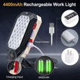 thumbnail image 3 of Lampe de Travail Rechargeable 1000 Lumens Led avec Support Réglable 170 Crochets Lampe de Torche Magnétique, 3 of 4