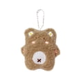 thumbnail image 4 of Llavero de peluche para mujeres y niñas, adorable muñeco de peluche, llavero con chirriador. Marrón, 4 of 9