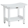 thumbnail image 1 of Banco de ducha KaimuBench, impermeable, de poliéster blanco con asas, 1 of 7