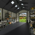 thumbnail image 5 of Patiowell Outdoor Storage Shed 10x16FT, Large Capacity Resin Plastic Tool Room with Skylight, Beige, for Yard/Workshop/Garden, 5 of 10