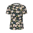 thumbnail image 5 of Wukai Flowers Print Men's Short-Sleeved Mesh T-Shirt,Quick-Dry Short Sleeve Workout T-Shirt-3X-Large, 5 of 8