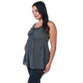 thumbnail image 3 of Blusa Maternidad Rayada Fresca Cómoda Ropa Embarazo Blusa Mujer Juvenil Tirantes Con Lazo Color Negro, 3 of 5