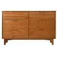 thumbnail image 1 of Walker Edison Commode en Bois Sloane à 6 Tiroirs - Caramel, 1 of 4