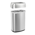 thumbnail image 5 of iTouchless 13 Gallon Elliptical Open Top Trash Can and Recycle Bin with Double Odor Filters and Large 12-Inch Opening, Commercial Grade Slim Garbage Container for Home, Office Restaurant, Restroom, 5 of 7