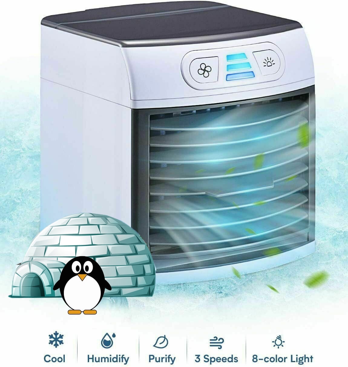 Home Innovations Breezy Arctic Air Cooler Portable Fan Ice Cold Mini Air Conditioner Walmart Com Walmart Com