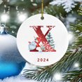 thumbnail image 4 of Holloyiver Personalized Christmas Initial Monogram Ornaments, 2024 Custom Christmas Ornament Gifts, Keepsake Acrylic Xmas Tree Decor for Families Friends, Christmas Ornament Decoration, 4 of 7