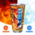thumbnail image 5 of Saiise Geometry Dash Print Tumbler 20 Oz Stainless Steel Vacuum Insulated with Straw Coffee Cup for Home,Office,Outdoor Works Great for Ice Drinks and Hot Beverage, 5 of 8