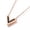 Rose Gold, variant on Stainless Steel Silver Initial Letter V Pendant Necklace 17 Inch Lobster Clasp Z500