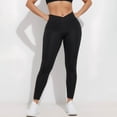 thumbnail image 5 of Hessimy No Front Seam High Waisted Workout Leggings for Women Buttery Soft Yoga Pants Gym Athletic Tights(Black,XXL), 5 of 5