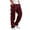 Wine, variant on TOMVIGX Mens Hiking Cargo Pants Drawstring Straight Leg Elastic Waist Baggy Trousers Athletic Work Pants Casual Sweatpants