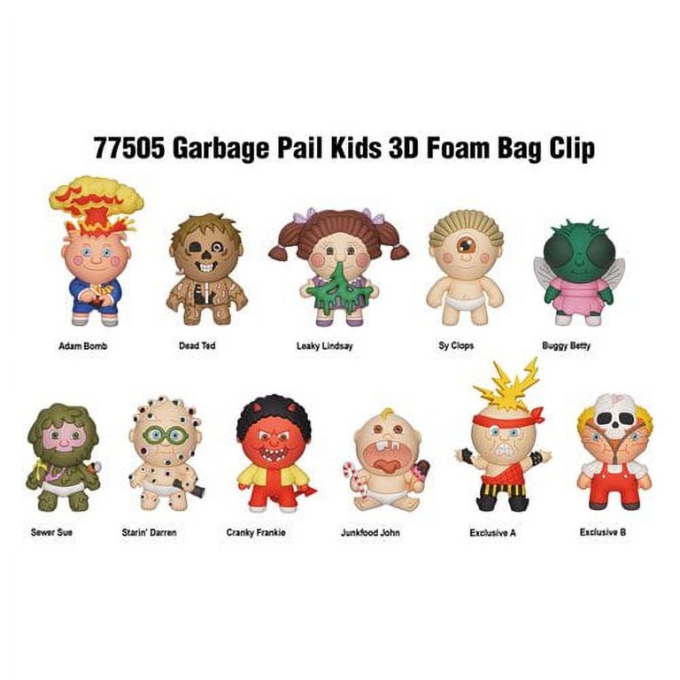 Monogram Garbage Pail Kids Series 1 3D Figural Bag Clip - Cranky