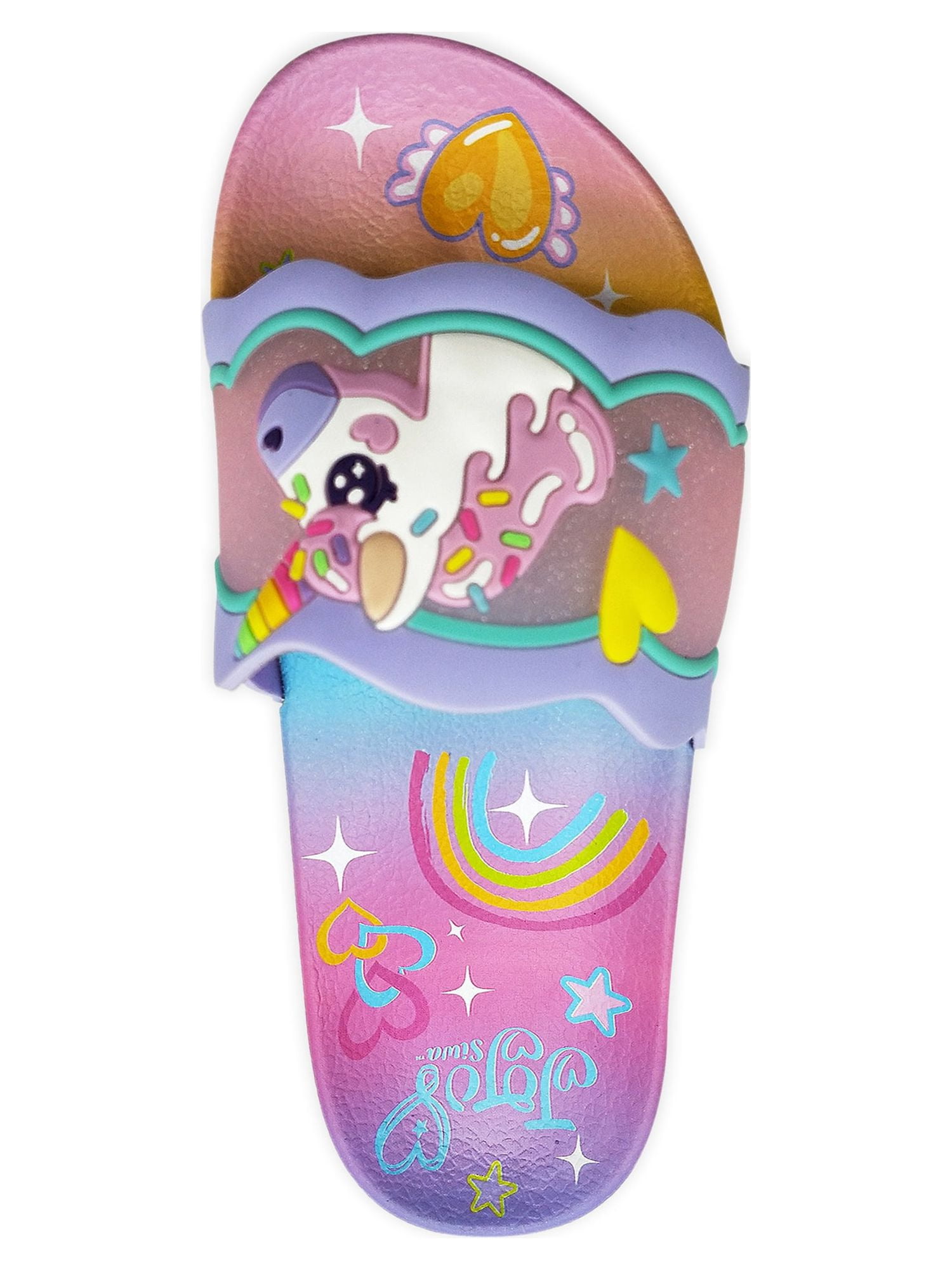 JoJo Siwa Girls EVA Slide Sandals, Open Toe Pink, 12/13