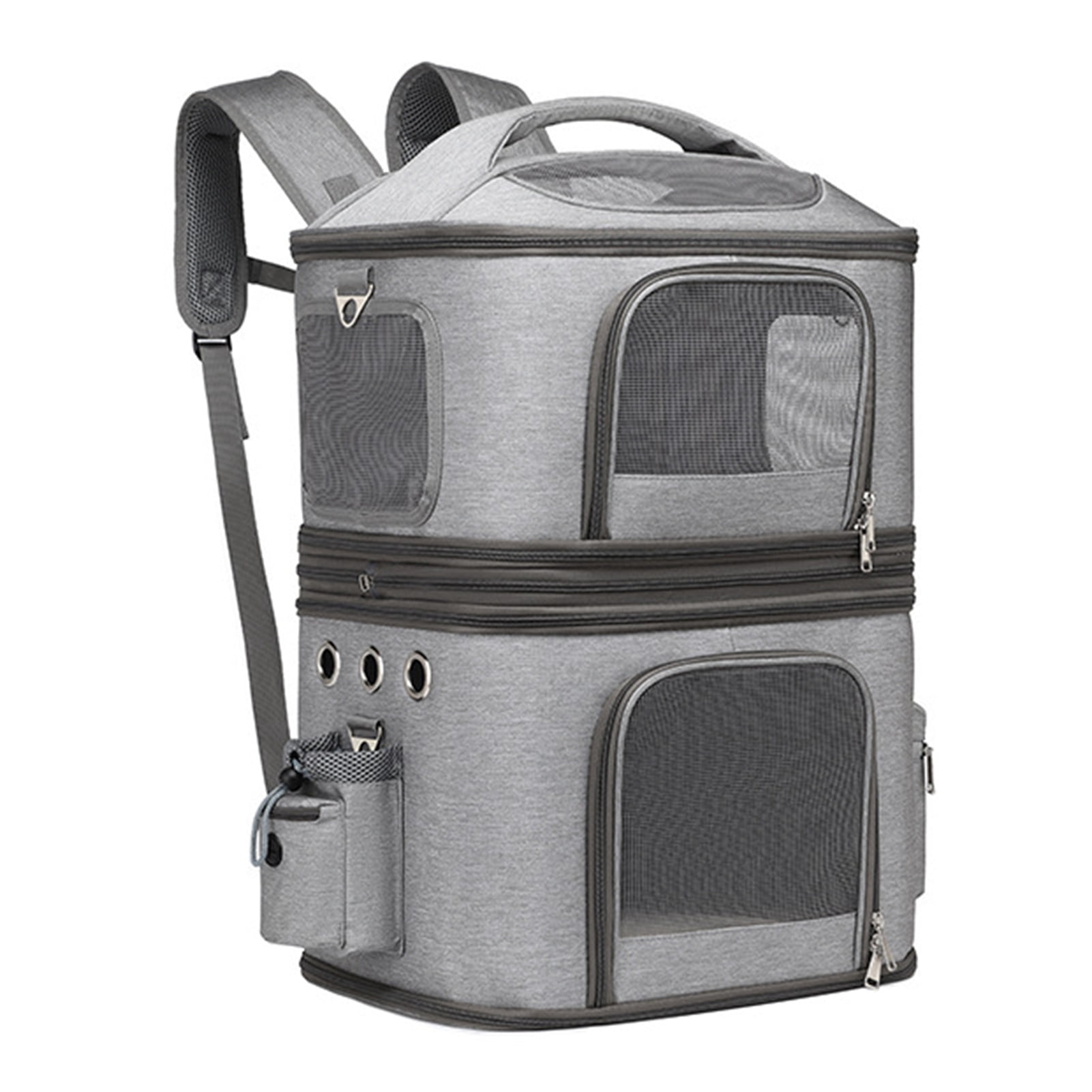 Double Cat Carrier for 2 Cats, Dog Backpack Carrier for Travel Pet Carrier Backpack with Comfortable Shoulder Protection