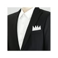 thumbnail image 4 of INSPIRE CHIC Men's Pocket Squares PreFolded Triangles On Card Suit Handkerchief White One Size, 4 of 4