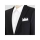 thumbnail image 4 of INSPIRAR CHIC Pañuelos de bolsillo para hombres, triángulos preplegados en tarjeta, pañuelo de traje blanco, talla única, 4 of 4