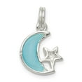 thumbnail image 4 of Simply Starz Sterling Silver Blue Enameled Moon & Star Charm, 4 of 4