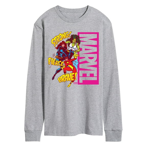 Marvel - Super Hero Women Sound Effects - Men's Long Sleeve Graphic T-Shirt