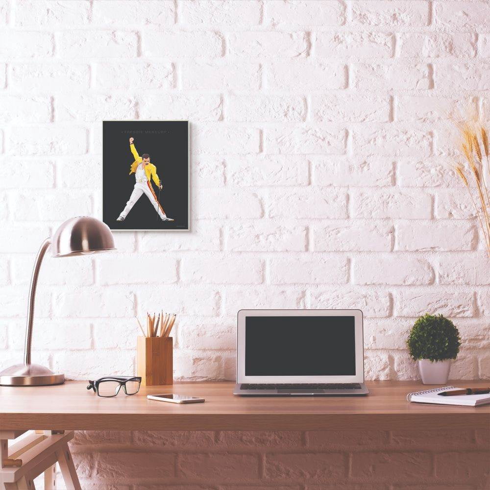 Stupell Industries Freddie Mercury Famous People Characters Fashion Figure Design Wall Plaque by Fred Birchal