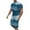 Blue, variant on WXLWZYWL Mens Chrismas Suits Short Sets Outfits 2 Piece Casual Tracksuit Short Sleeve Round Neck Printed T Shirt and Drawstring Shorts Pants Set