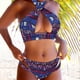 thumbnail image 2 of Elegante conjunto de bikini estampado sin mangas de una pieza para mujer Traje de baño Push-Up Traje de baño acolchado Traje de baño Ropa de playa OAVQHLG3B Store  lin121212, 2 of 4