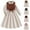 Khaki, variant on ATOGUTA Junior Girls Dress Kids Long Sleeve Party Birthday Prom Formal Fancy Midi Dress Size 7-15, Khaki
