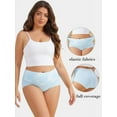 thumbnail image 4 of DINGLU Women Underwear High Waist Cotton Briefs Ladies Panties Postpartum Full Coverage Briefs 6 Pack, Size 8, 4 of 5