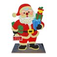 thumbnail image 4 of DIY escritorio diamantes madera diamantes pintura adorno de mesa (Papá Noel) 2 piezas, 4 of 5