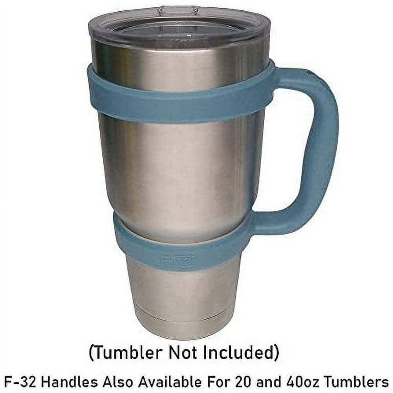 F-32 Handle - 19 Colors - 30oz or 20oz Size Available - Compatible with Yeti, Ozark Trail, Beast, RTIC (Previous Design) and More Tumbler Travel Mug