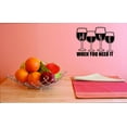 thumbnail image 1 of Custom Decals Wine When You Need It Wall Art Size: 14 X 28 Inches Color: Black, 1 of 1
