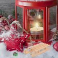 thumbnail image 4 of Paquete de 2 adornos navideños de trineo, mini trineo de madera rústica para escritorio, árbol de Navidad y repisa., 4 of 5