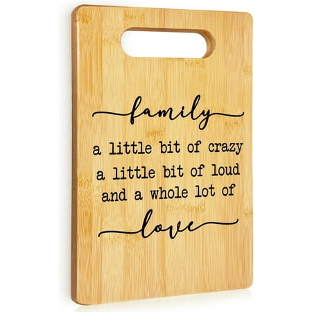 

Funny Housewarming Gifts Family a Little Bit of Crazy Funny Cutting Board House Warming Gifts New Home Bamboo Cutting Boards for Kitchen Kitchen Gifts for Women House Warming Gifts New Home