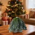 thumbnail image 5 of Mini Christmas Trees, Palm-sized Artificial Fokson Spruce Trees Desktop Small Pine Trees with Wooden Base for Home Christmas Decor 4.5in, 5 of 6