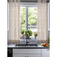 thumbnail image 2 of Beige Pink Floral Sheer Curtains 39 Inch Length 2 Panels Set for Living Room/Bedroom, Spring Flowers Kitchen Curtains with Grommet Semi-Sheer Curtains Drapes Voile Window Treatments 27.5"x39"x2, 2 of 7