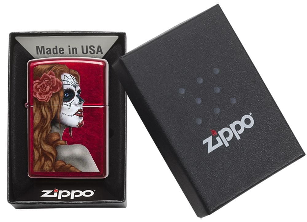 Zippo Day of the Dead Candy Apple Red (28830)