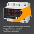 thumbnail image 4 of Voltmeter, AC120V-300V 63A Overvoltage Protector Adjustable Quick Response 3 Wire Digital Display  for Home, 4 of 7