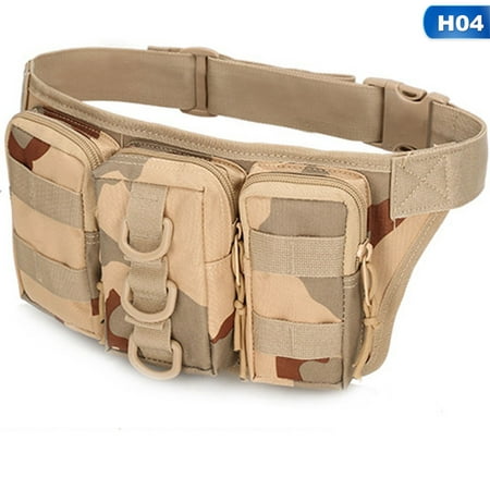 KABOER Best Outdoor Travel Military Tactical Waist Bag Women Men Multifunctional Hiking Camping Camouflage (Best Tactical Bag For The Money)