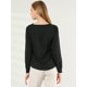 thumbnail image 5 of Allegra K Blusa De Gasa Elegante Casual Manga Larga Cuello V De Encaje Top Para Mujer Negro M Unique Bargains Blusa, 5 of 6