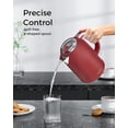 thumbnail image 3 of LONGDEEM 1.7L Electric Tea Kettle, 1500W Fast Heating, Stainless Steel, Auto Shut-Off, Red, 3 of 7